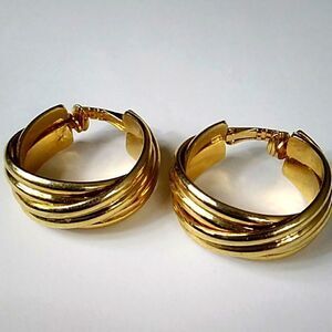 Vintage EARRINGS TONE GOLD
